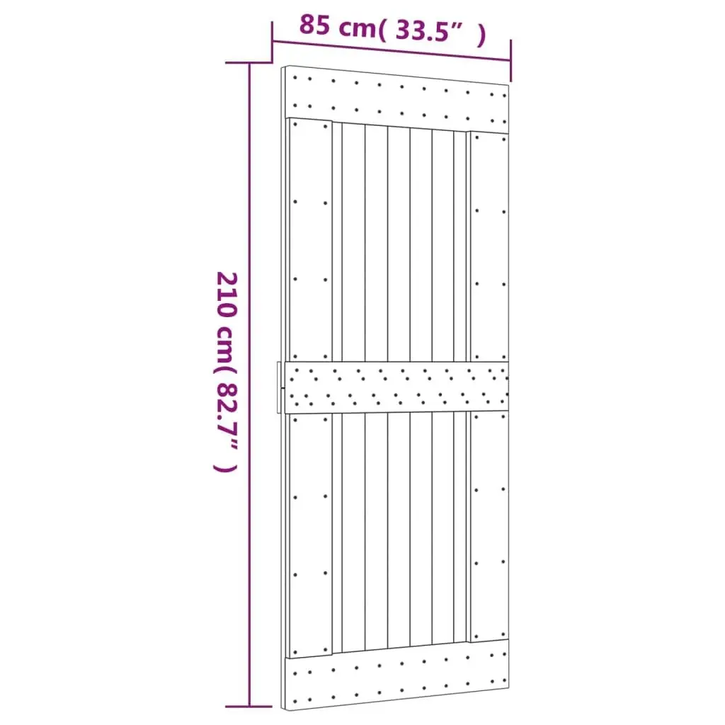 Door NARVIK 85x210 cm Solid Wood Pine 154438