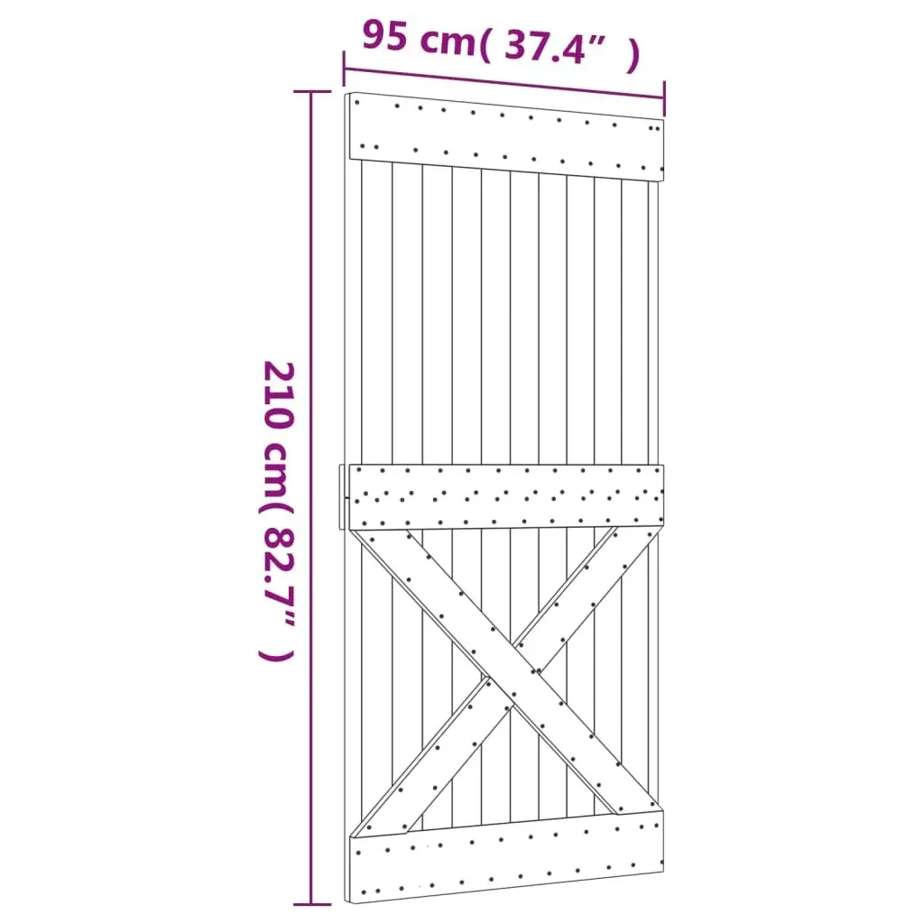 Door NARVIK 95x210 cm Solid Wood Pine 154446