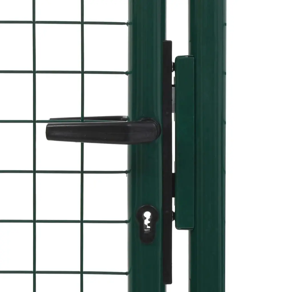 Fence Gate Steel 100x150 cm Green 145734