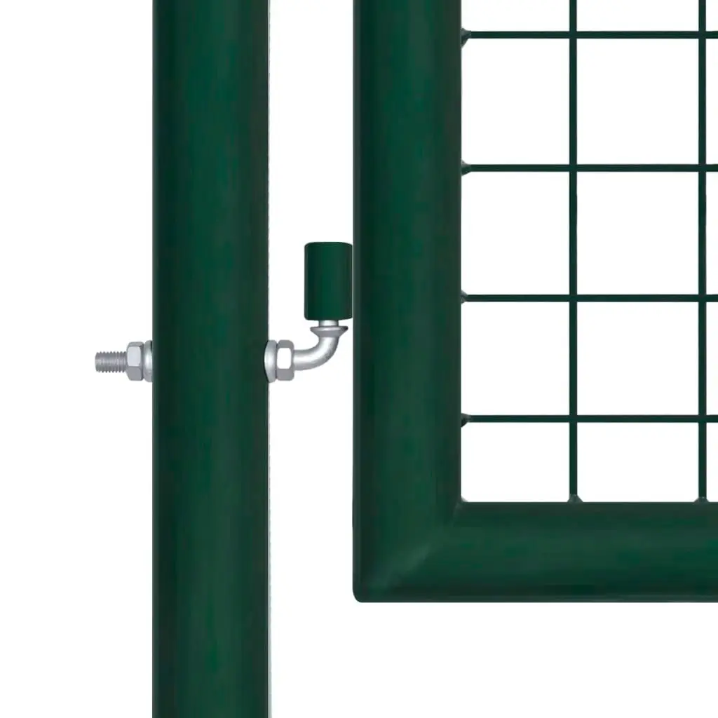 Fence Gate Steel 100x150 cm Green 145734