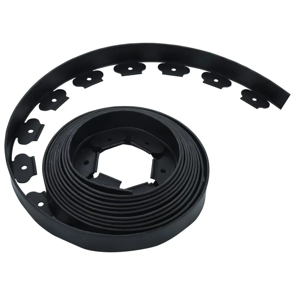 Flexible Lawn Edging with 30 Pegs 10 m 5 cm 48614