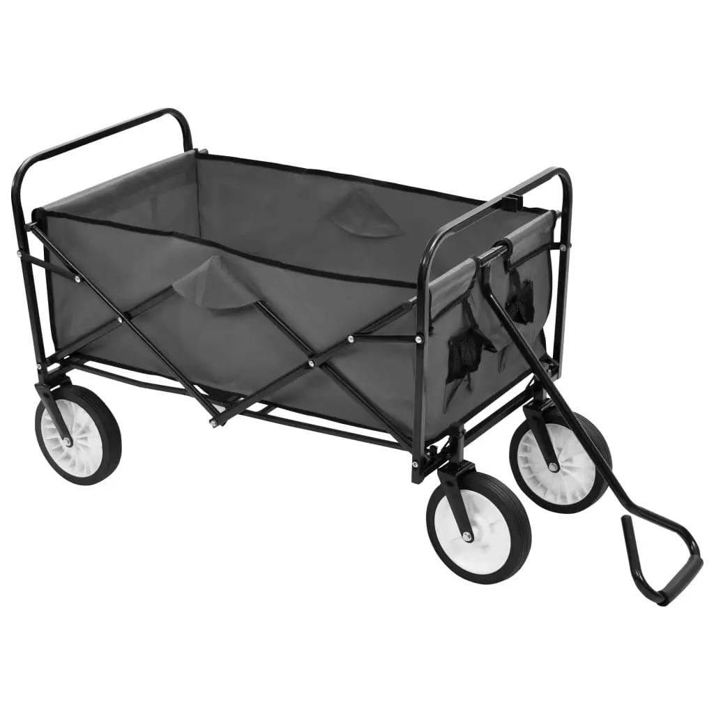 Folding Hand Trolley Steel Grey 145511