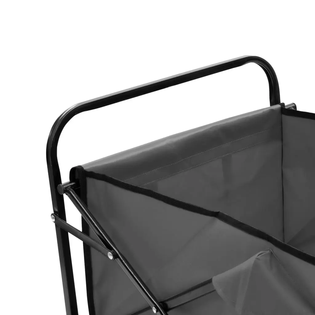 Folding Hand Trolley Steel Grey 145511