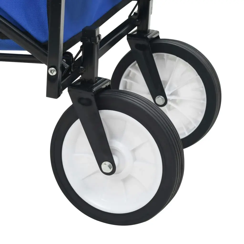 Folding Hand Trolley Steel Blue 143779