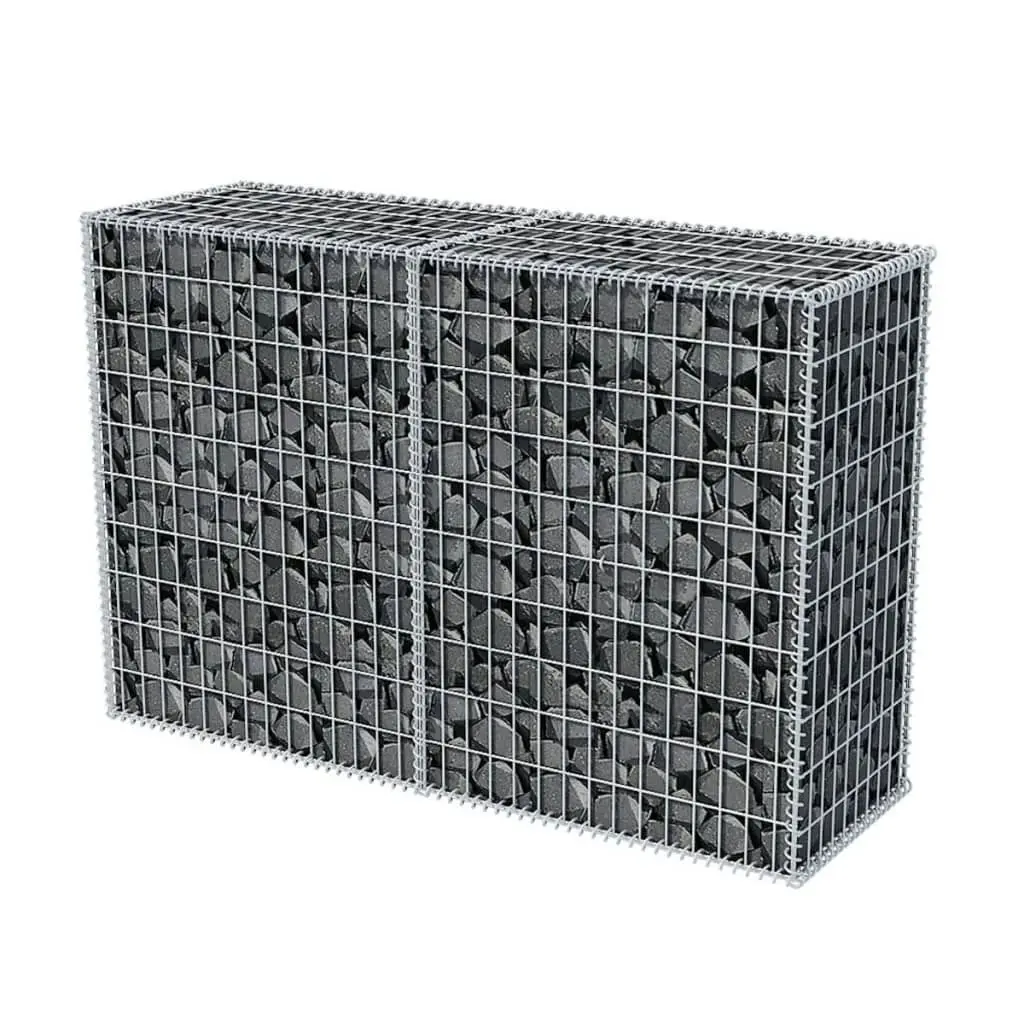 Gabion Basket Galvanised Steel 150x50x100 cm 142551