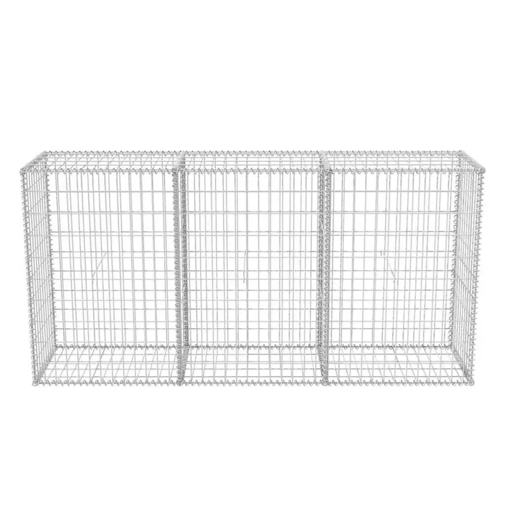 Gabion Basket Galvanised Steel 200x50x100 cm 142552