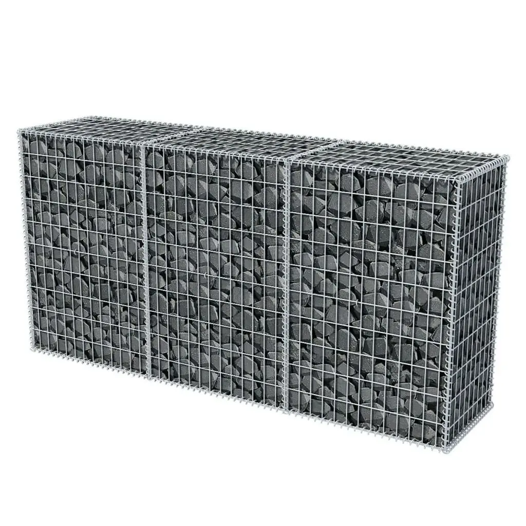 Gabion Basket Galvanised Steel 200x50x100 cm 142552