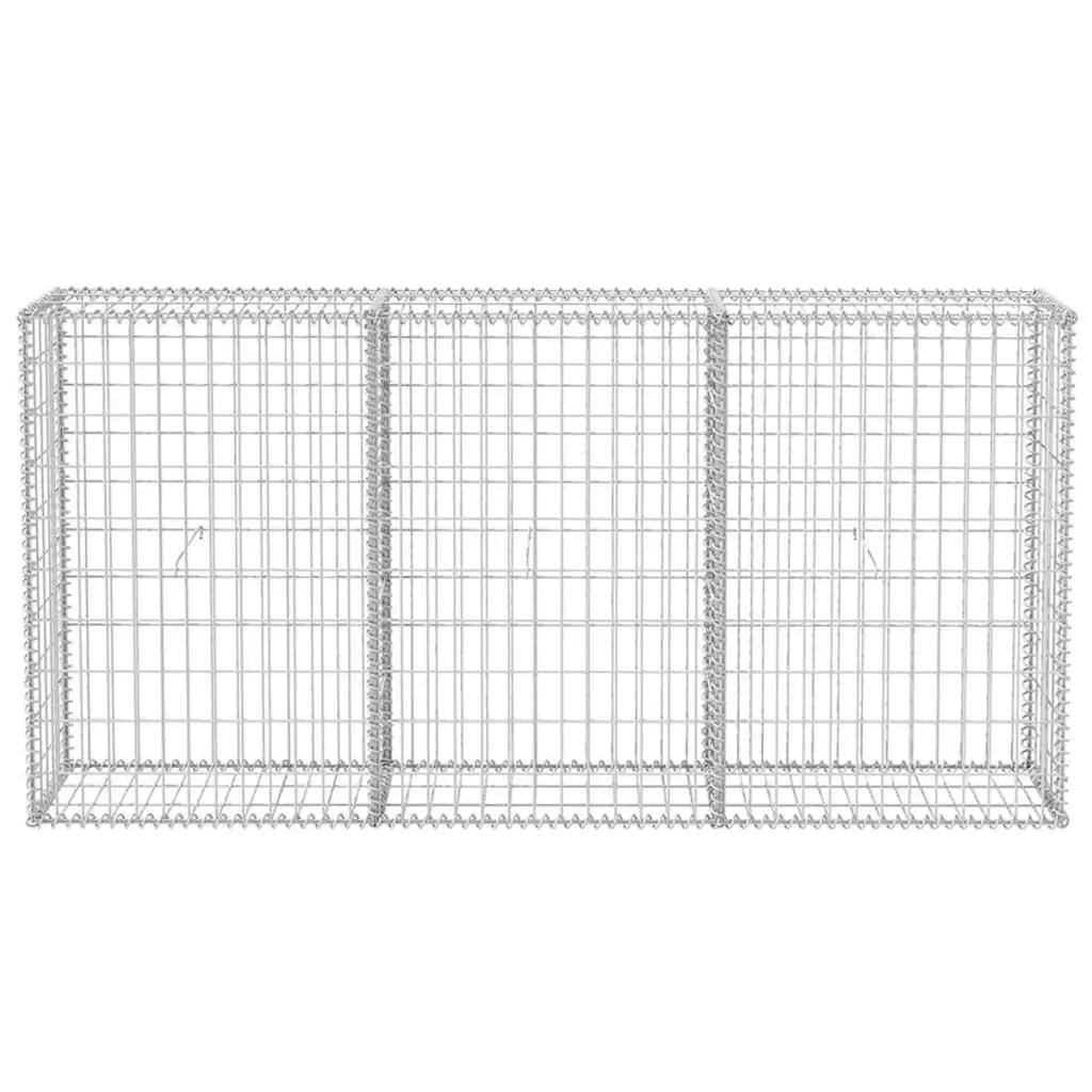 Gabion Basket Galvanised Steel 200x30x100 cm 142548