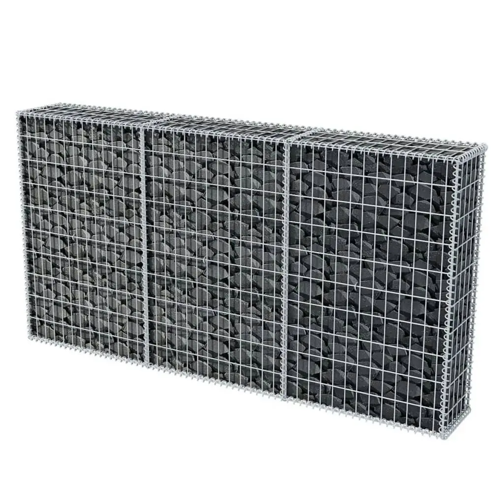 Gabion Basket Galvanised Steel 200x30x100 cm 142548