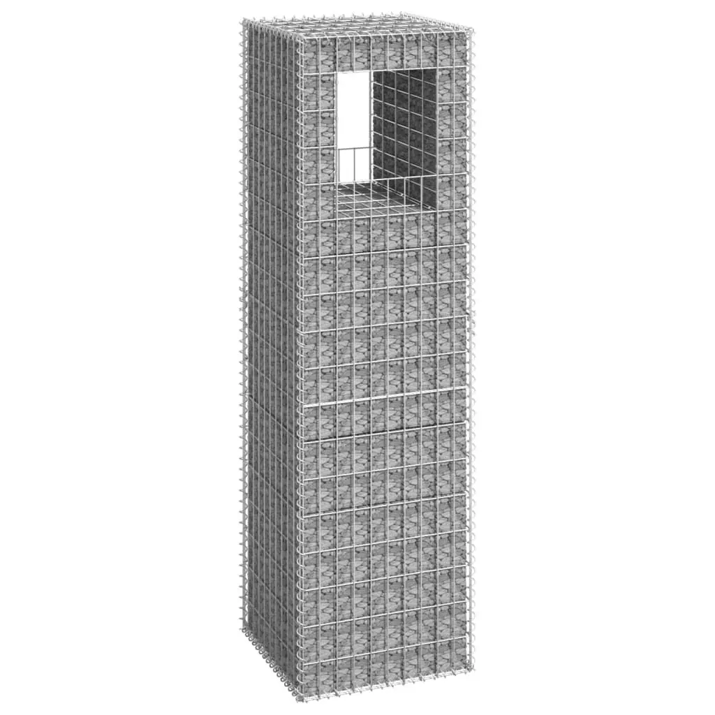 Gabion Basket Post 50x50x180 cm Iron 151272