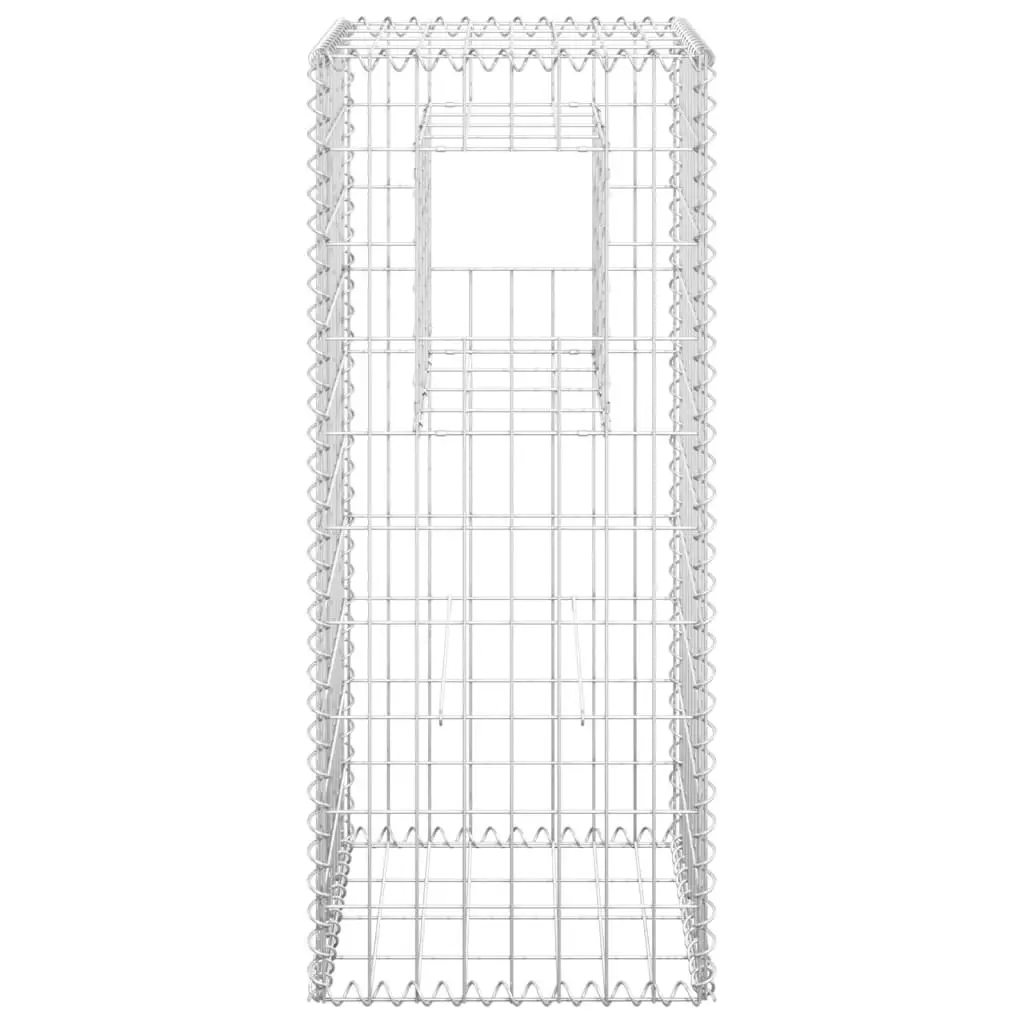 Gabion Basket Posts 2 pcs 40x40x100 cm Iron 151261