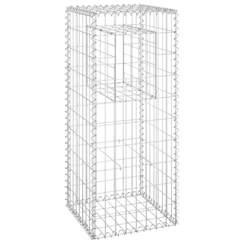 Gabion Basket Posts 2 pcs 40x40x100 cm Iron 151261