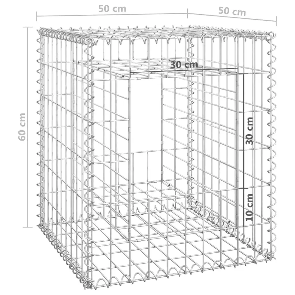 Gabion Basket Post 50x50x60 cm Iron 151266