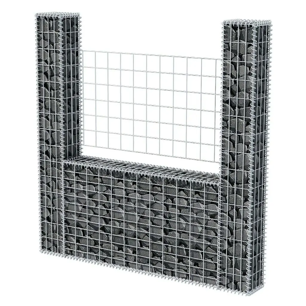 Gabion Basket U-Shape Galvanised Steel 160x20x150 cm 142545