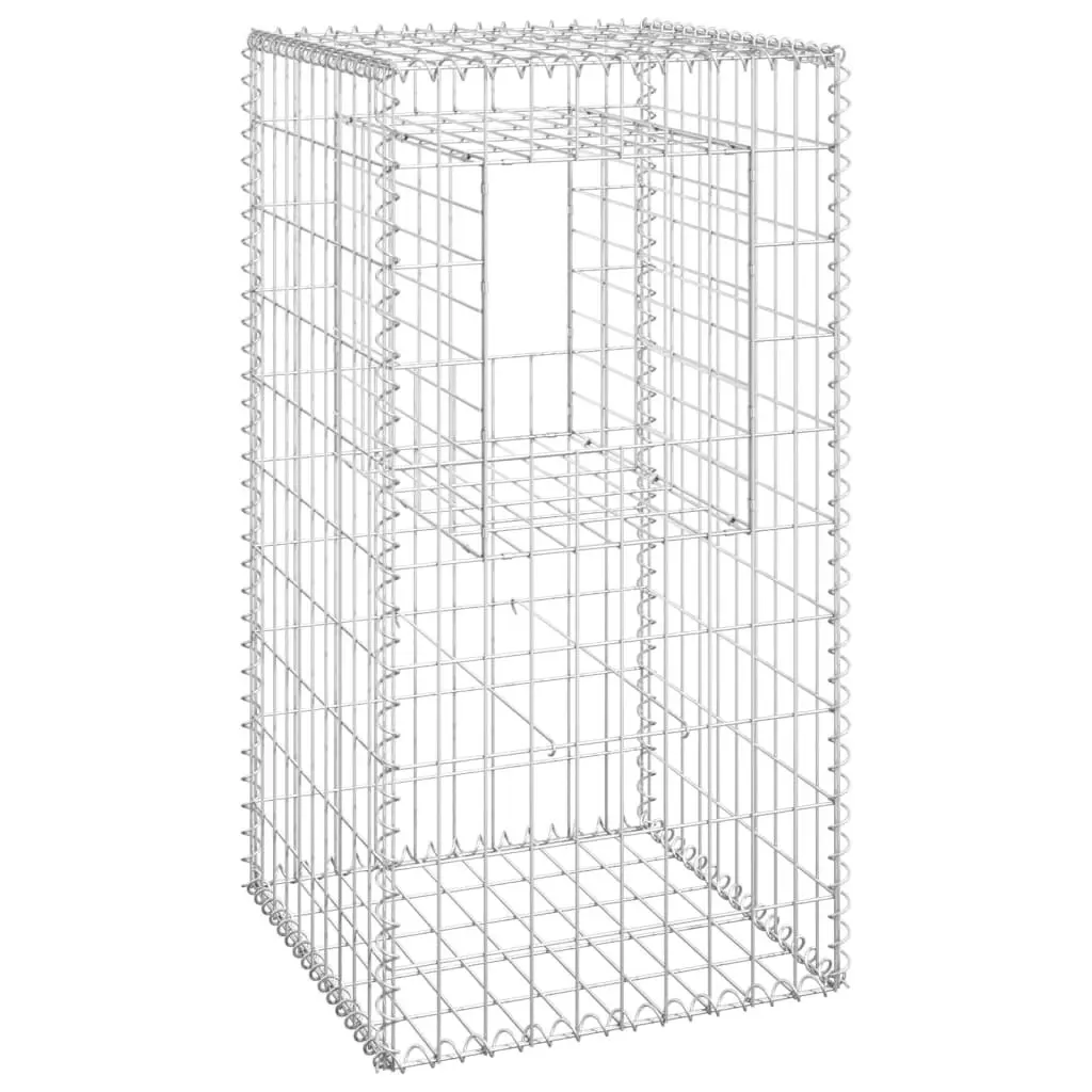 Gabion Basket Posts 2 pcs 50x50x100 cm Iron 151269