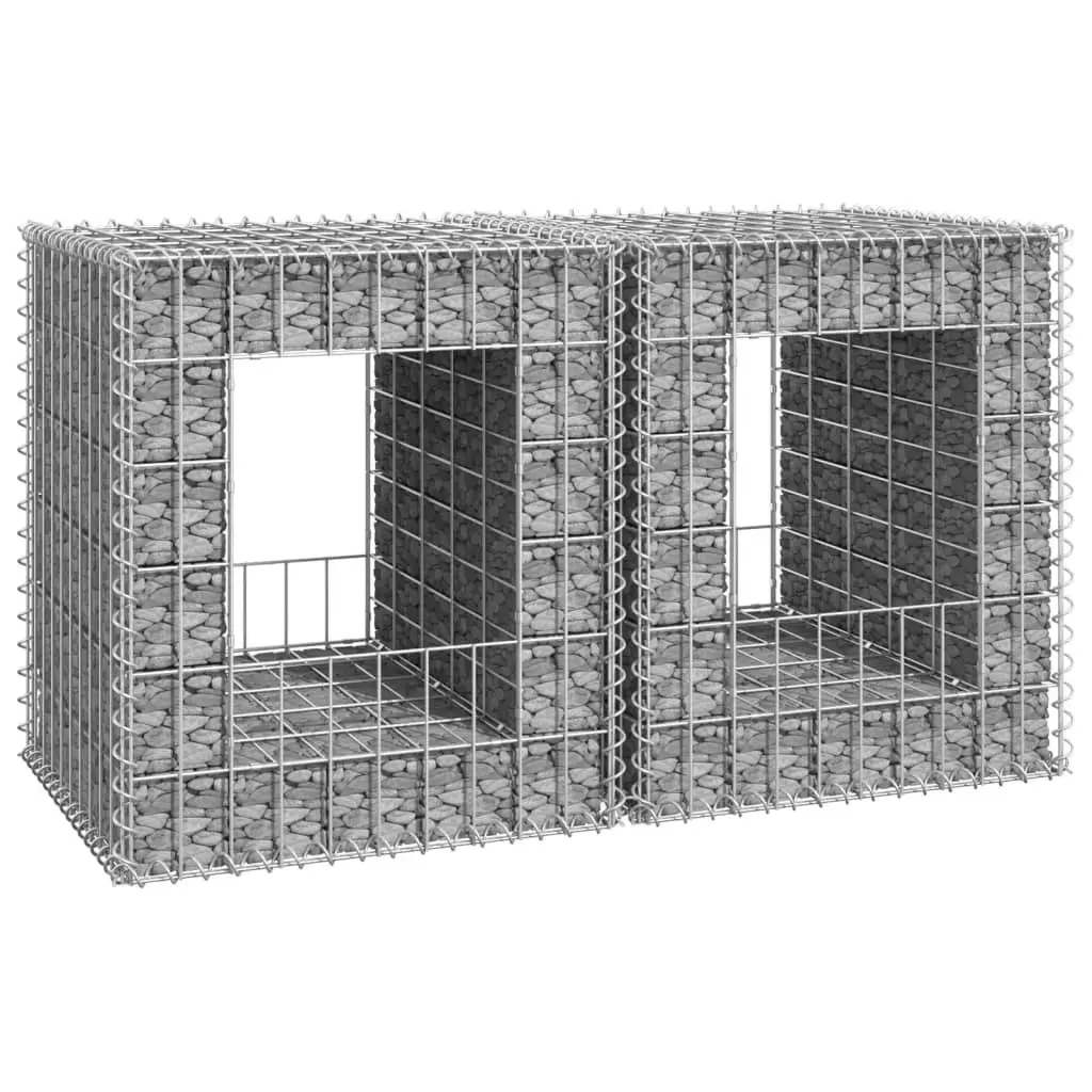 Gabion Basket Posts 2 pcs 50x50x60 cm Iron 151267