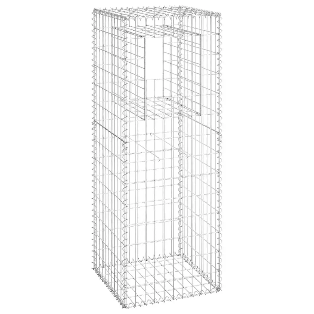 Gabion Basket Posts 2 pcs 50x50x140 cm Iron 151271