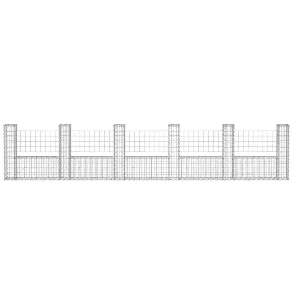 Gabion Basket U-Shape Galvanised Steel 570x20x100 cm 142547