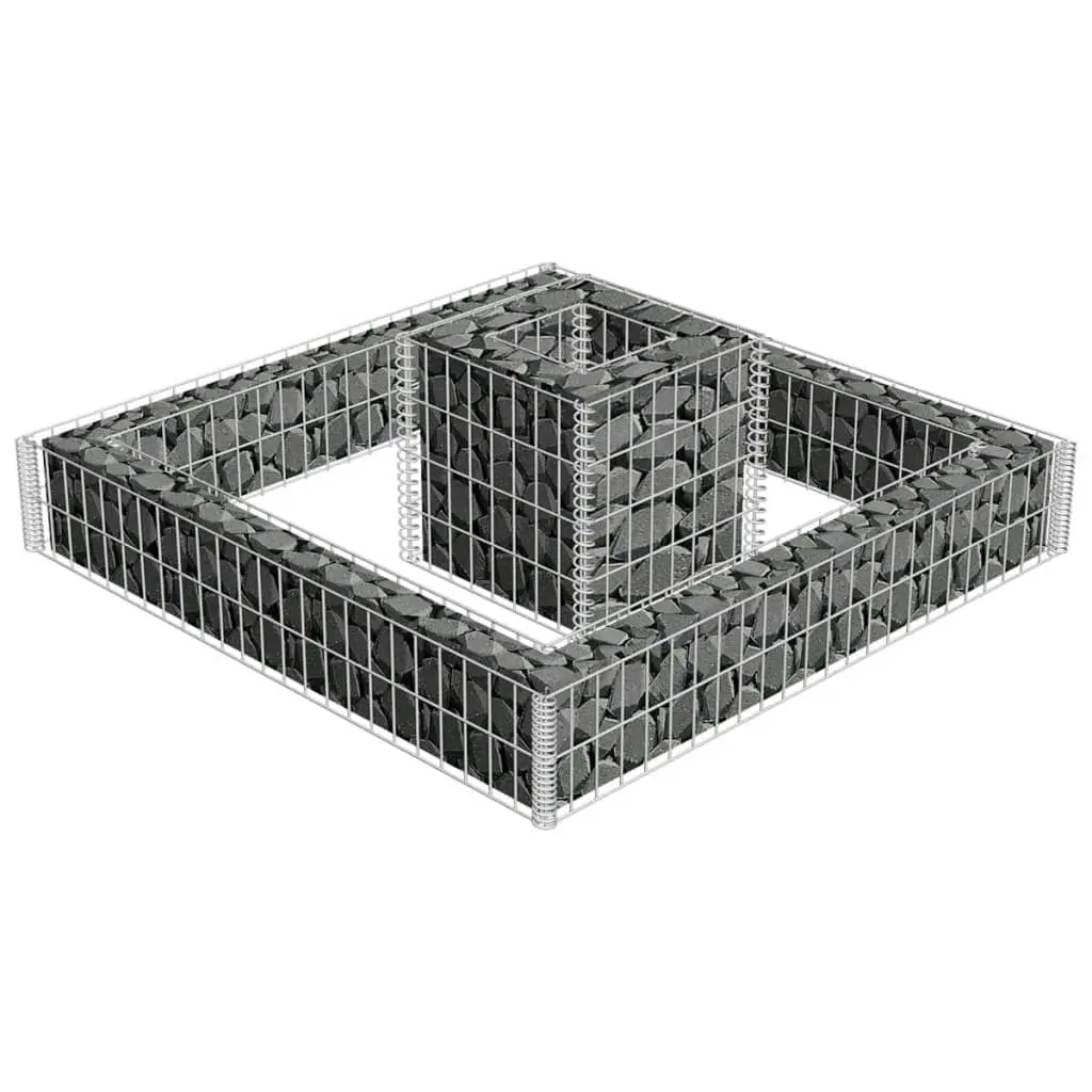 Gabion Planter Galvanised Steel 120x120x20 141625