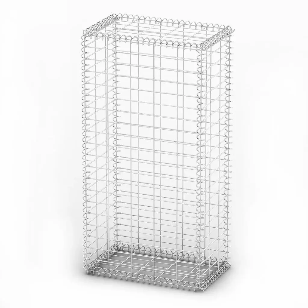 Gabion Basket with Lids Galvanised Wire 100 x 50 x 30 cm 141039