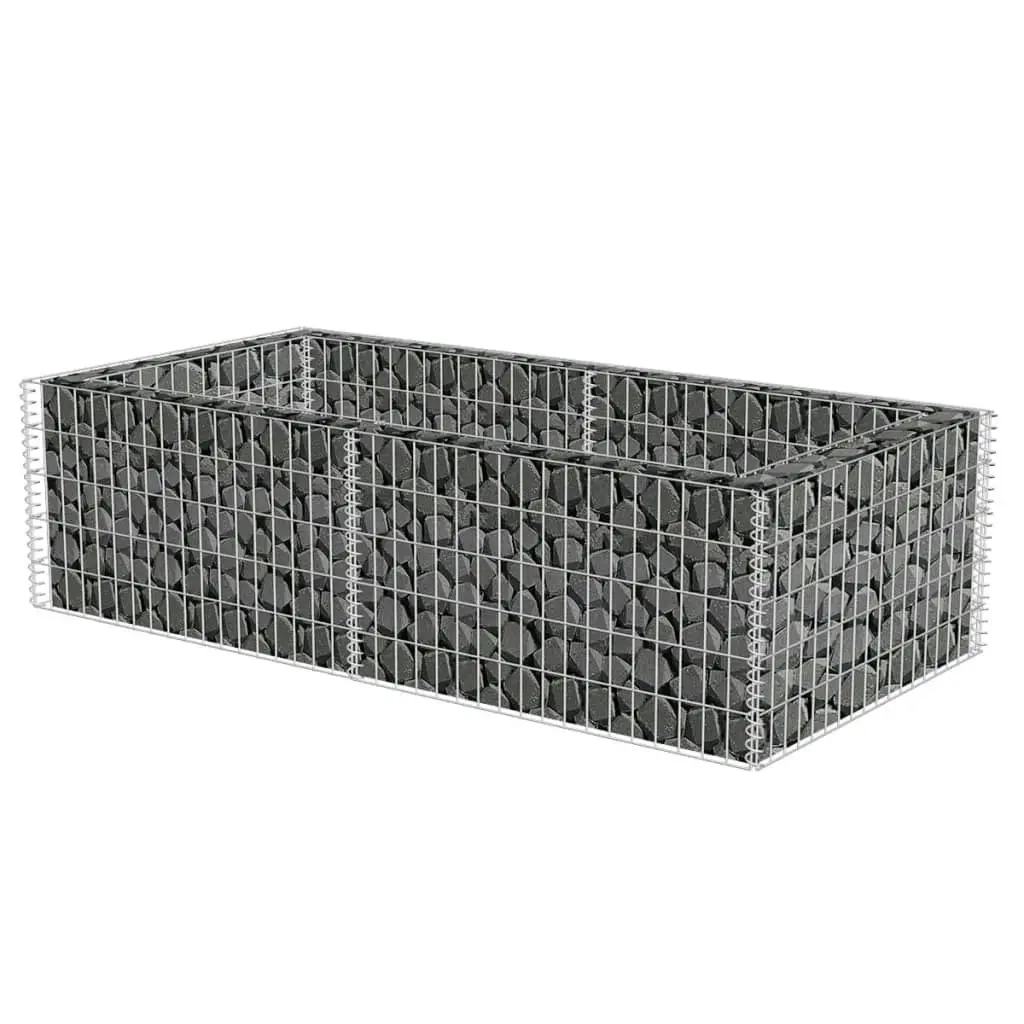 Gabion Planter Galvanised Steel 180x90x50 cm 141624