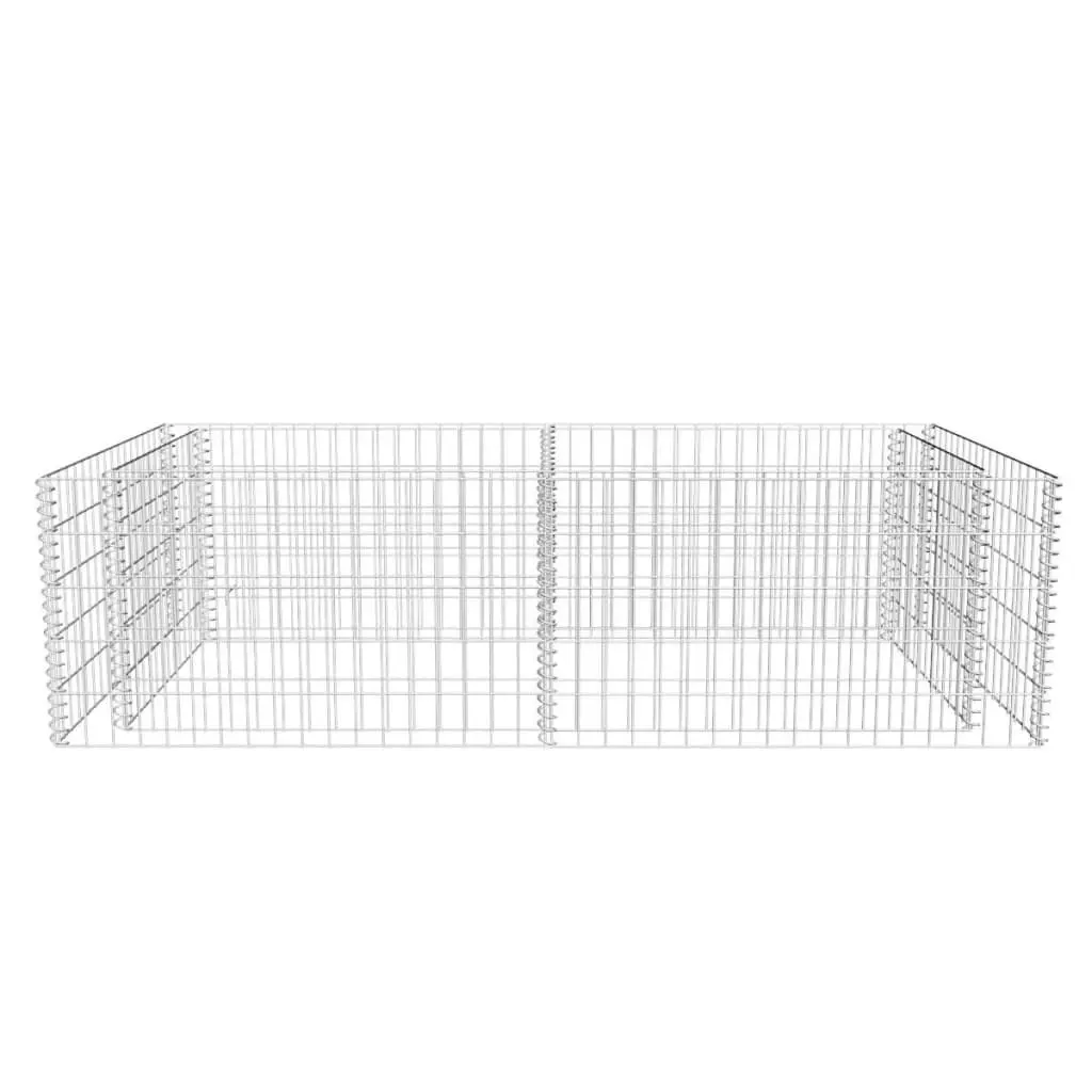 Gabion Planter Galvanised Steel 180x90x50 cm 141624