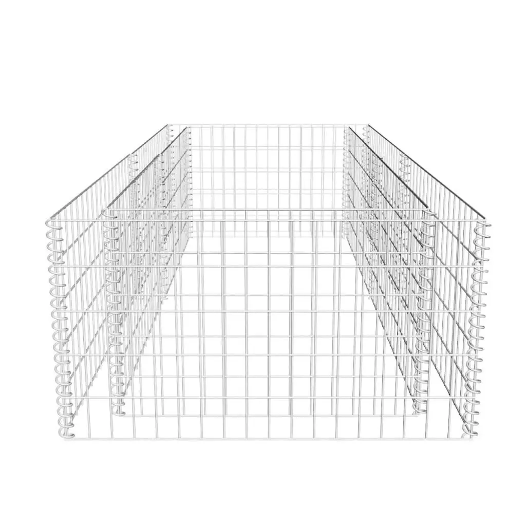 Gabion Planter Galvanised Steel 180x90x50 cm 141624