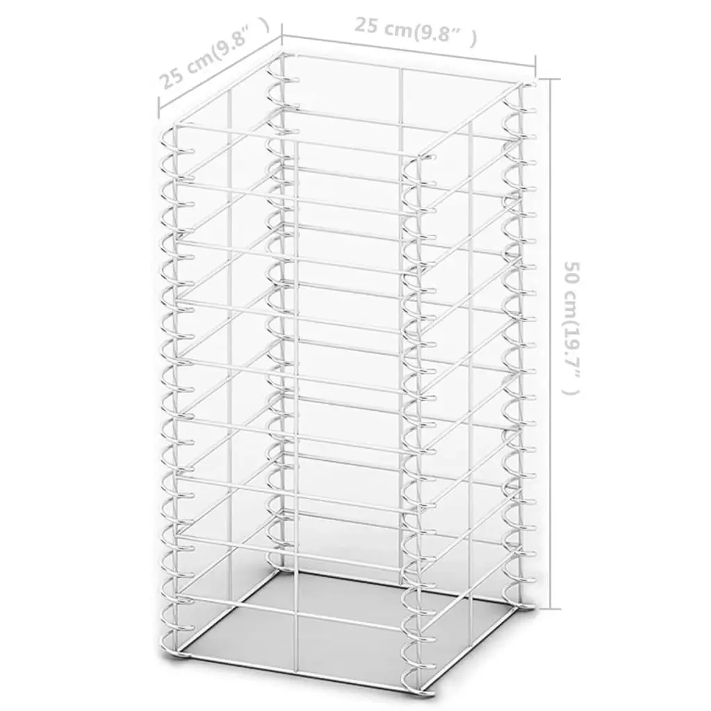 Gabion Set 3 pcs Galvanised Wire 25x25x50 cm 141044