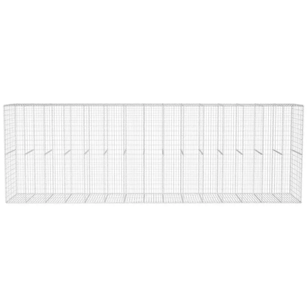 Gabion Wall with Cover Galvanised Steel 600x50x200 cm 142531