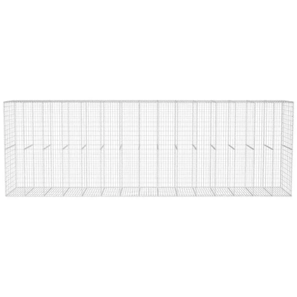 Gabion Wall with Cover Galvanised Steel 600x50x200 cm 141627