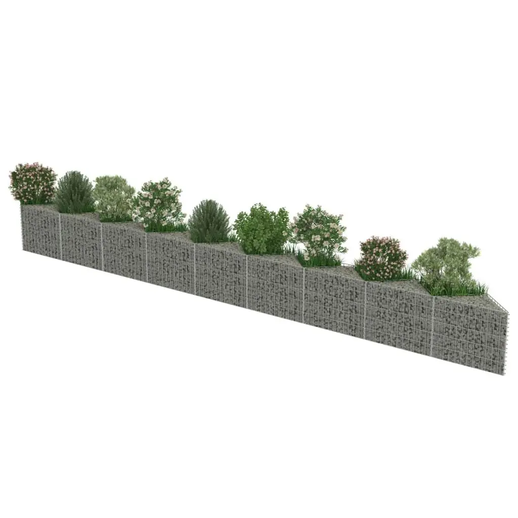 Gabion Wall Galvanised Steel 630x30x50 cm 143574