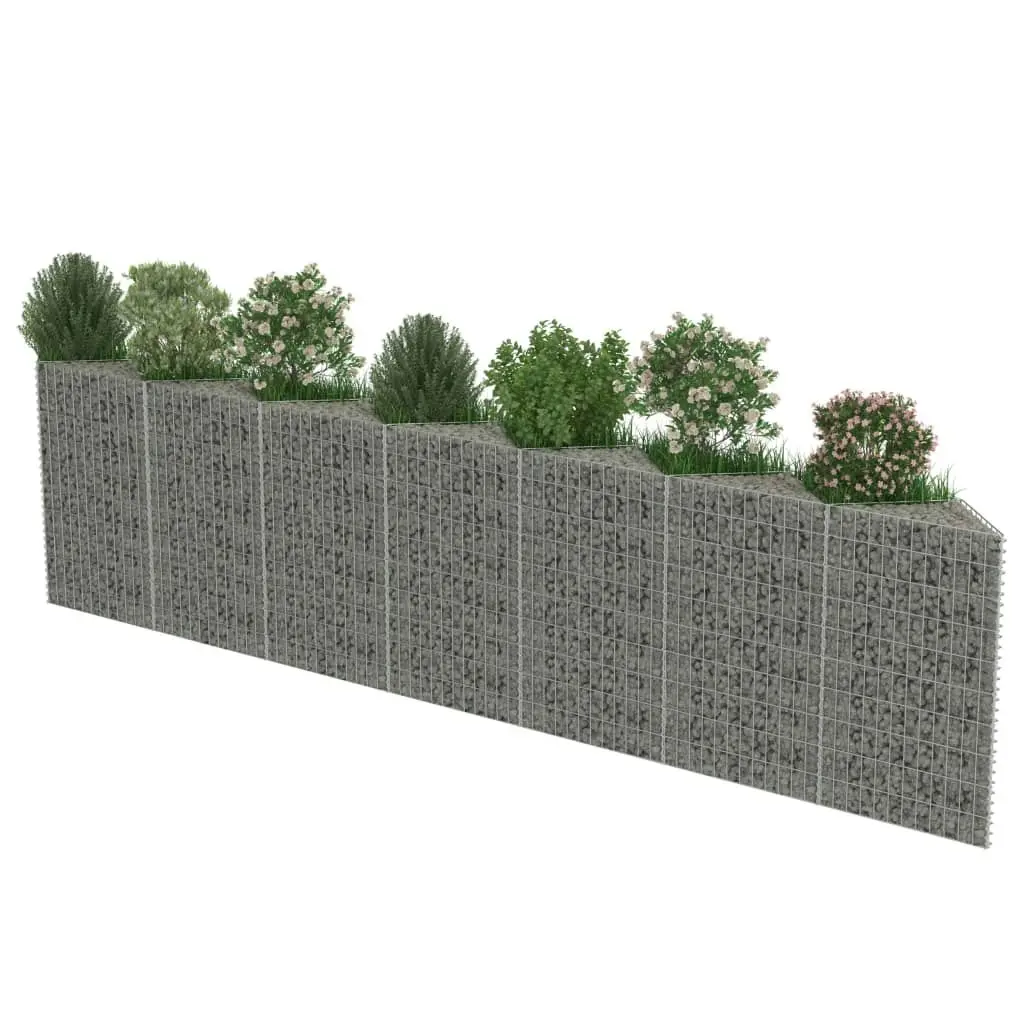 Gabion Wall Galvanised Steel 450x30x100 cm 143571