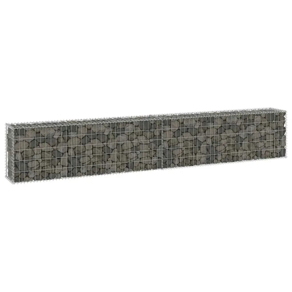 Gabion Wall with Covers Galvanised Steel 300x30x50 cm 147820