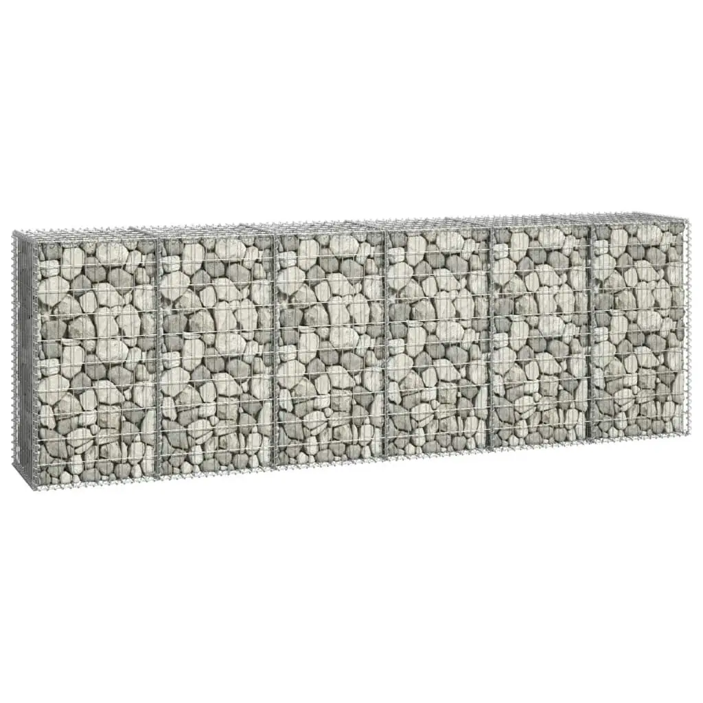 Gabion Wall with Covers Galvanised Steel 300x50x100 cm 143592