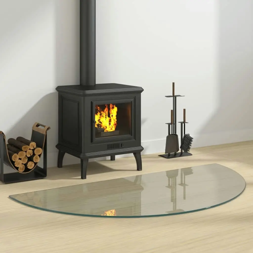 Fireplace Glass Plate Half Round 1200x600 mm 324114