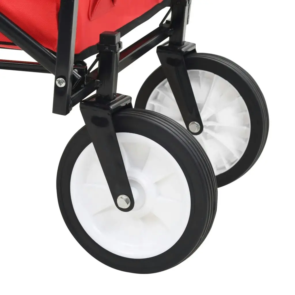 Folding Hand Trolley Steel Red 143778