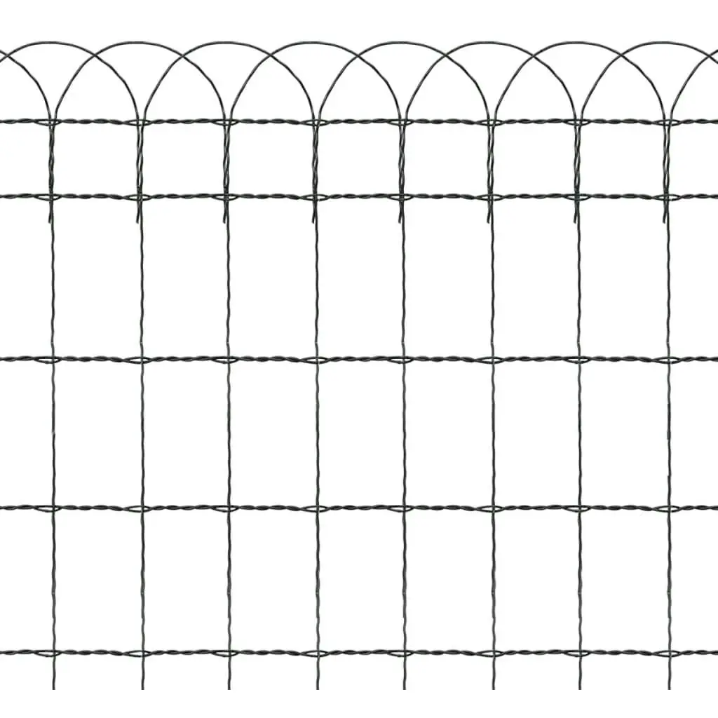 Garden Border Fence Powder-coated Iron 25x0.65 m 141074