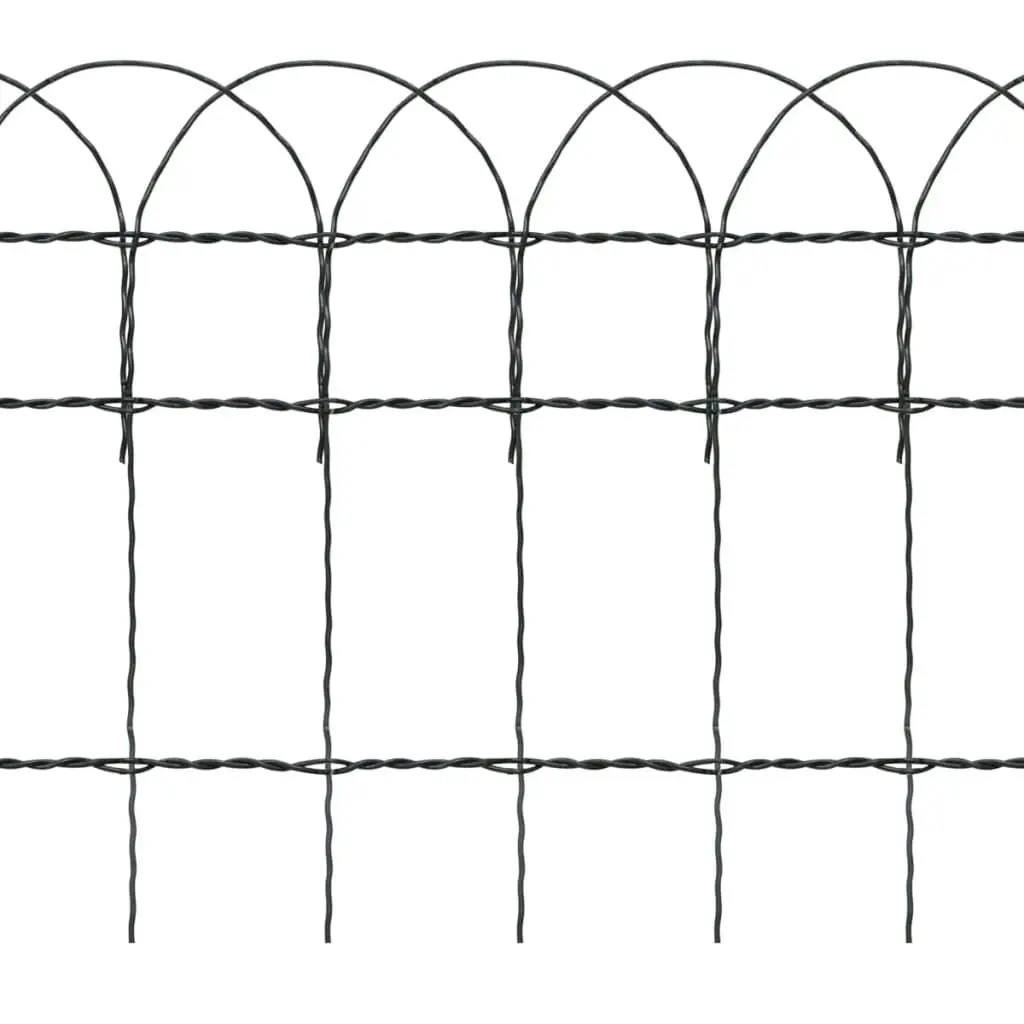 Garden Border Fence Powder-coated Iron 10x0.4 m 141071