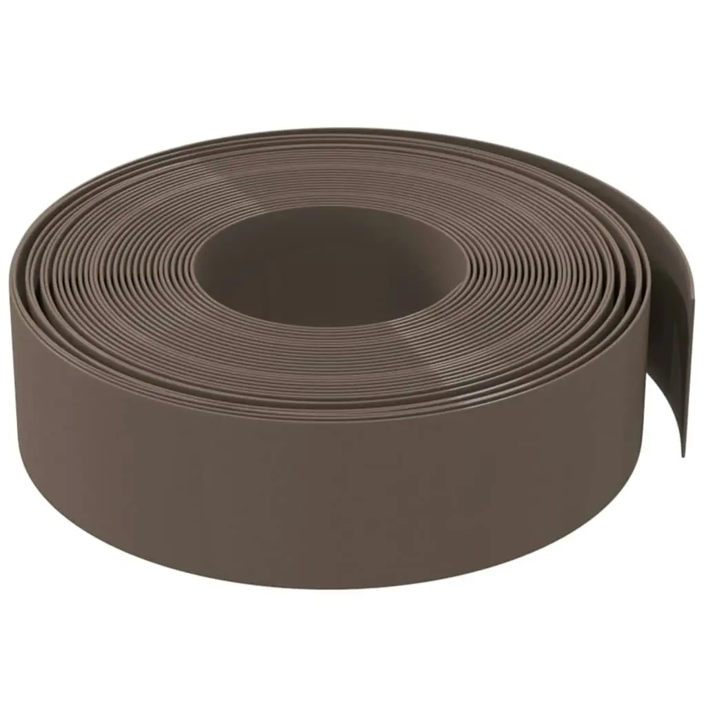 Garden Edgings 2 pcs Brown 10 m 15 cm Polyethylene 3155448