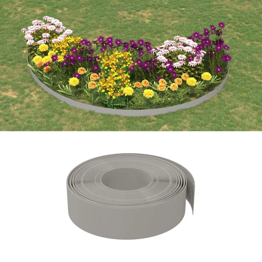 Garden Edgings 3 pcs Grey 10 m 15 cm Polyethylene 3155441