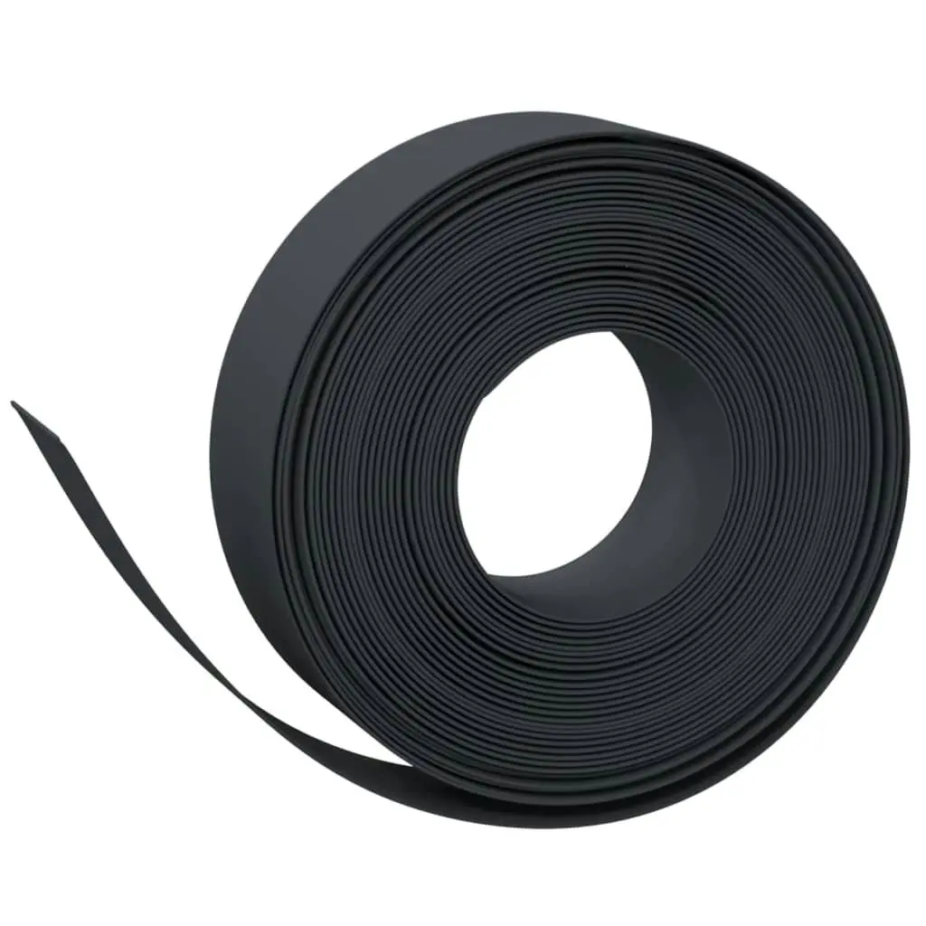 Garden Edgings 4 pcs Black 10 m 15 cm Polyethylene 3155446