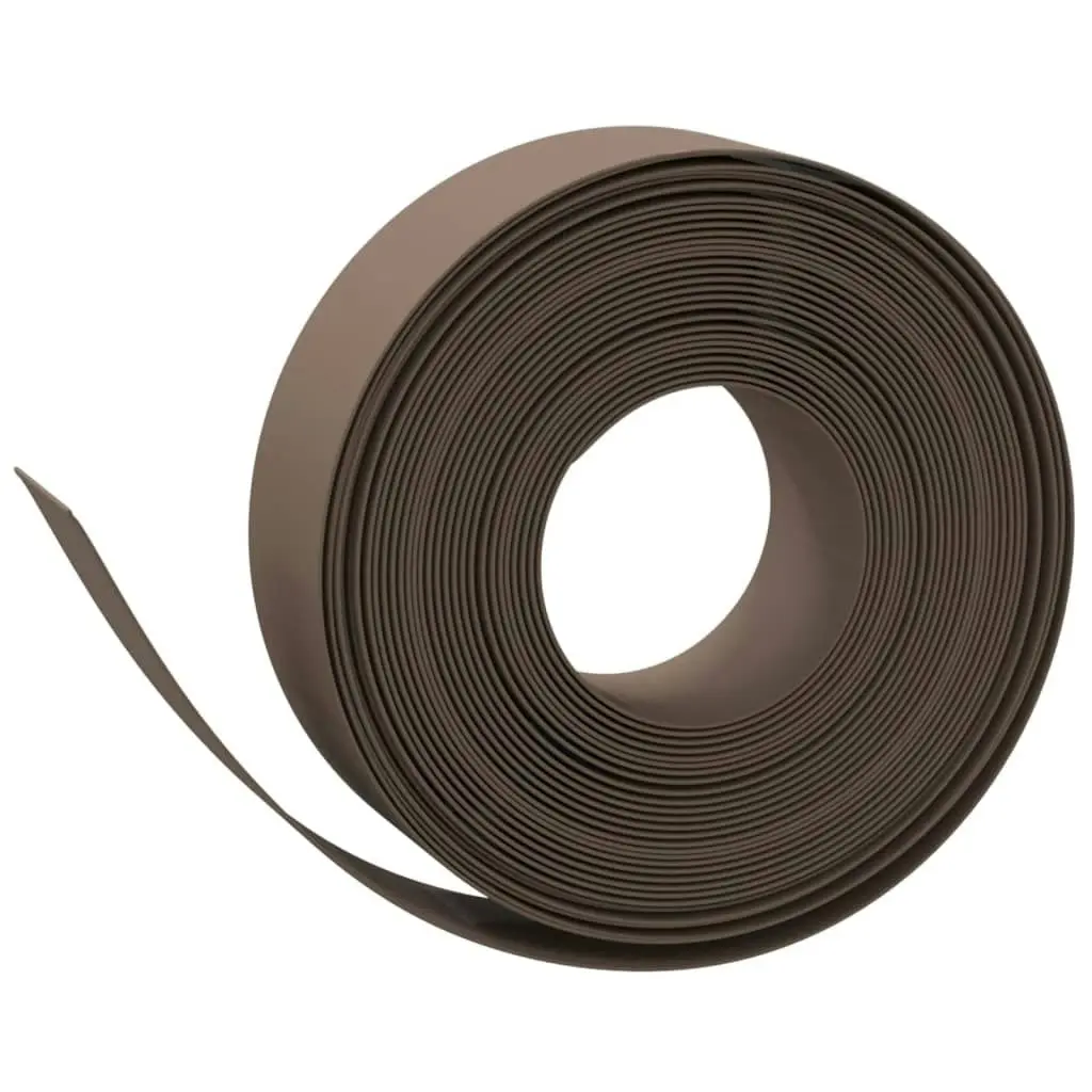 Garden Edgings 5 pcs Brown 10 m 15 cm Polyethylene 3155451