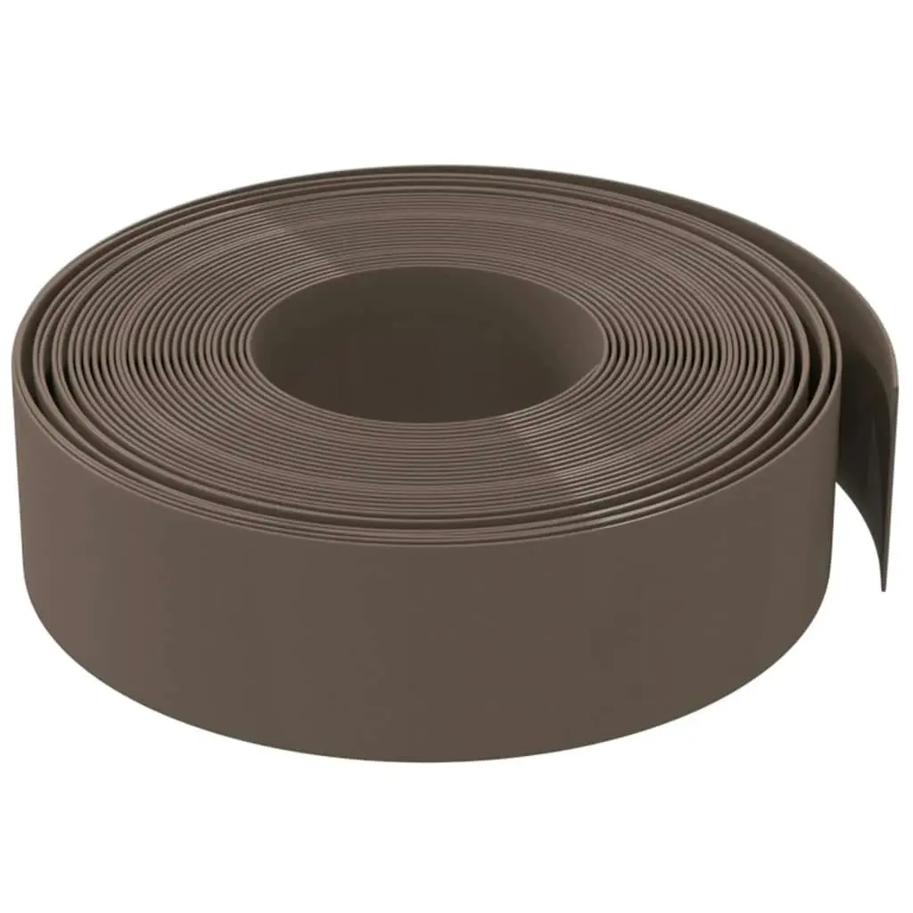 Garden Edgings 5 pcs Brown 10 m 15 cm Polyethylene 3155451