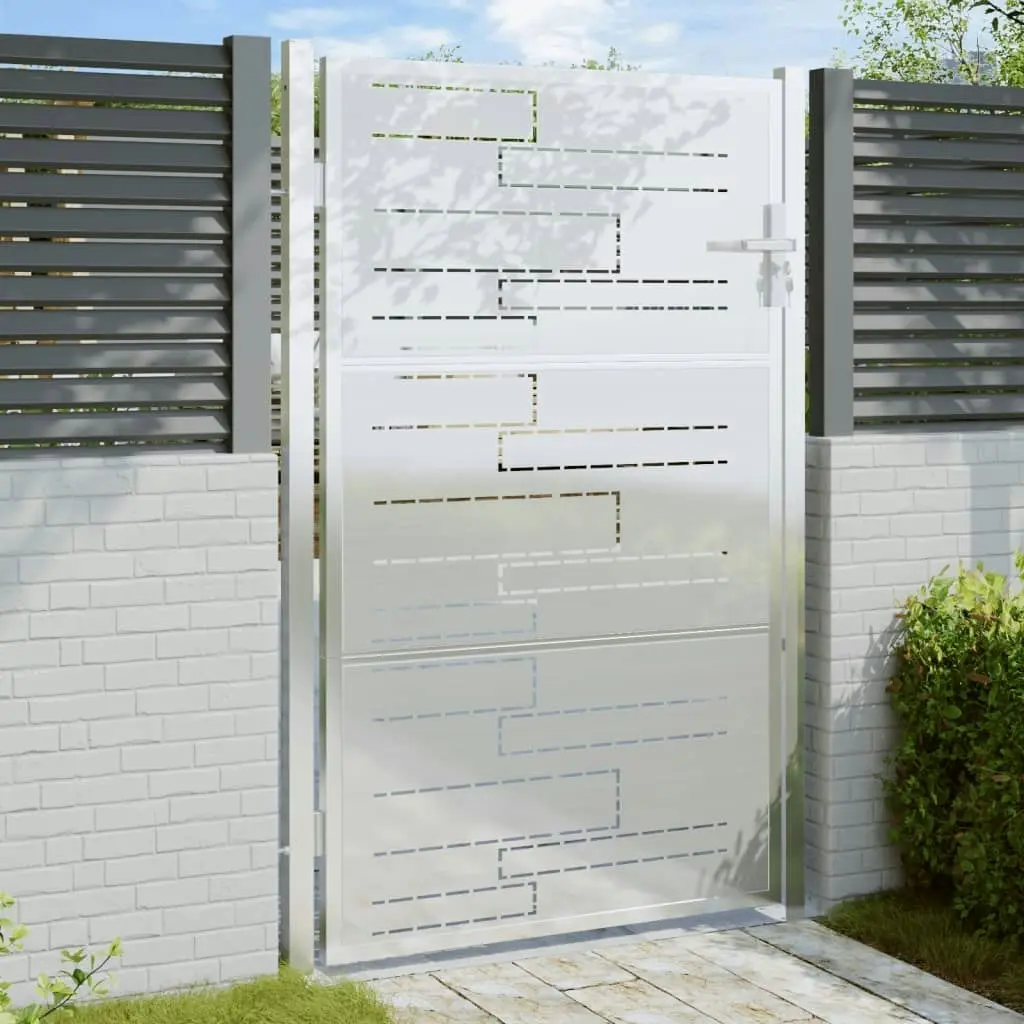 Garden Gate 100x150 cm Stainless Steel 376477