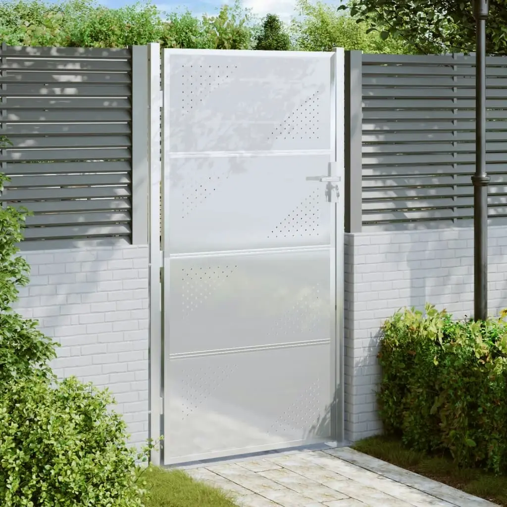 Garden Gate 100x180 cm Stainless Steel 376490