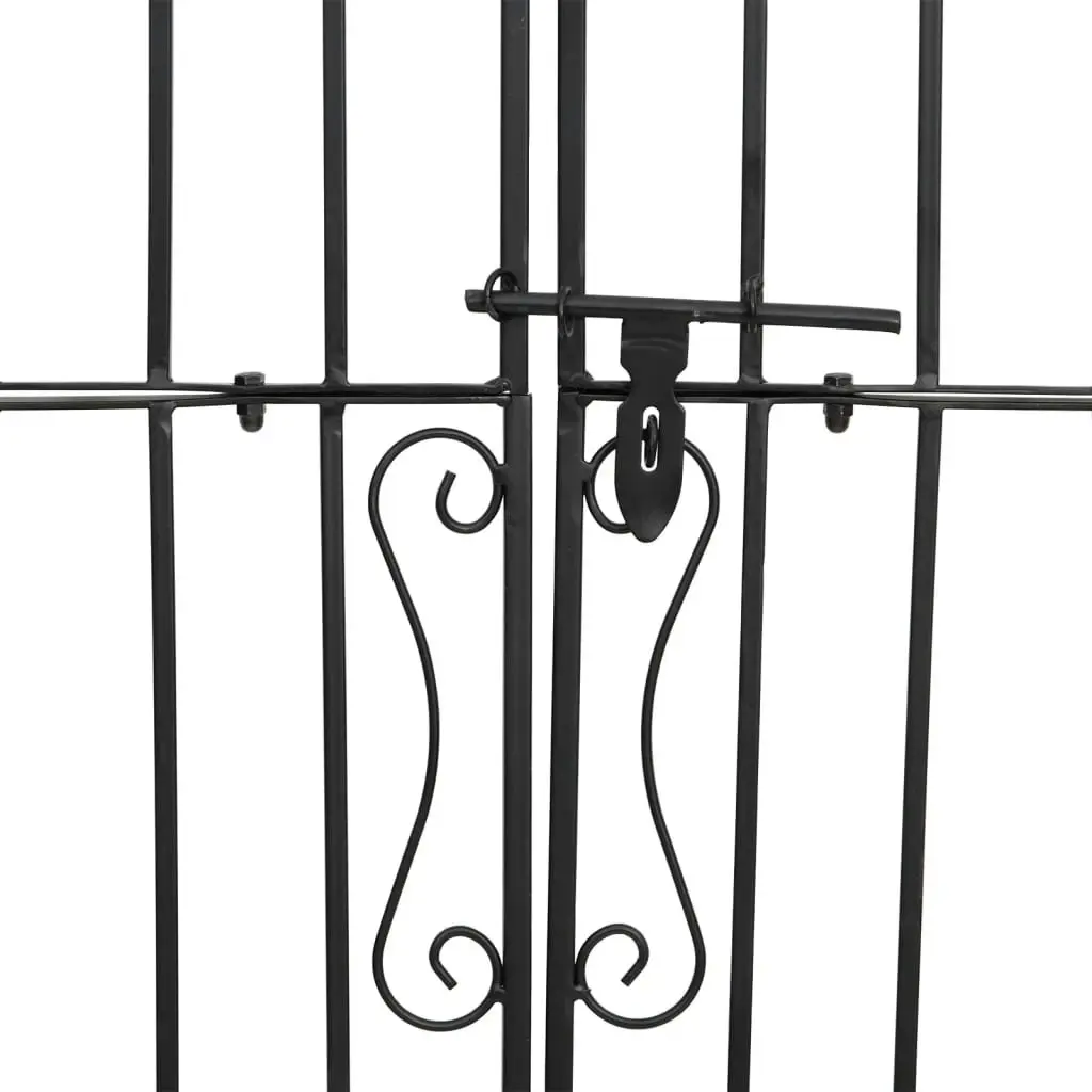 Garden Gate Black 121x8x180 cm Wrought Iron 363433