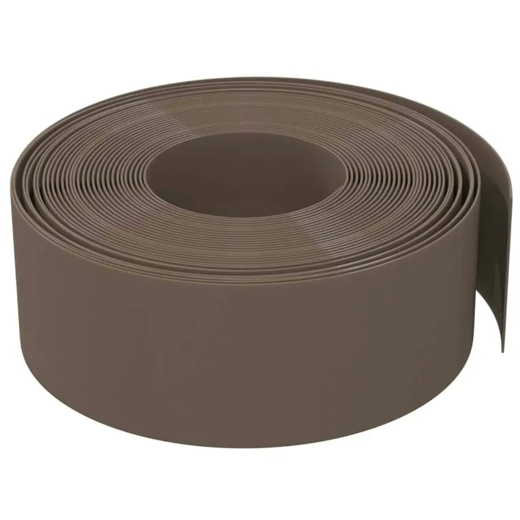 Garden Edgings 2 pcs Brown 10 m 20 cm Polyethylene 3155460