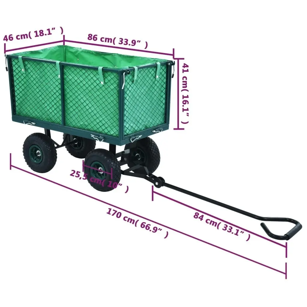 Garden Hand Trolley Green 350 kg 145510