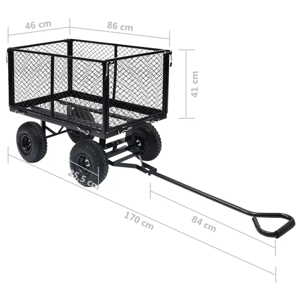 Garden Hand Trolley Black 350 kg 92582