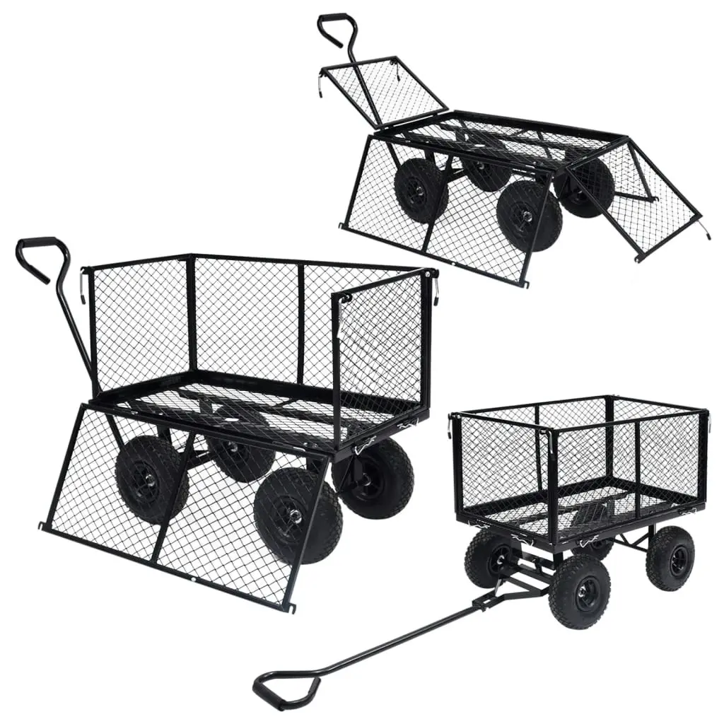 Garden Hand Trolley Black 350 kg 92582